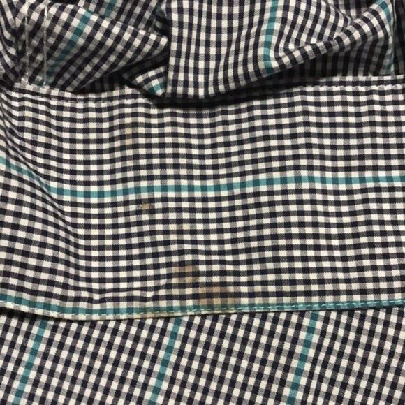 Arrow Slim Fit Men’s Long Sleeve Shirt Size 16-16.5 32/33 Black/White/Blue Check - Picture 10 of 13